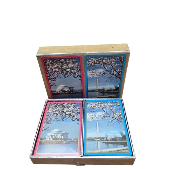 Other - VTG Union Carbide DC Cherry Blossom Playing Cards‎ Double Deck